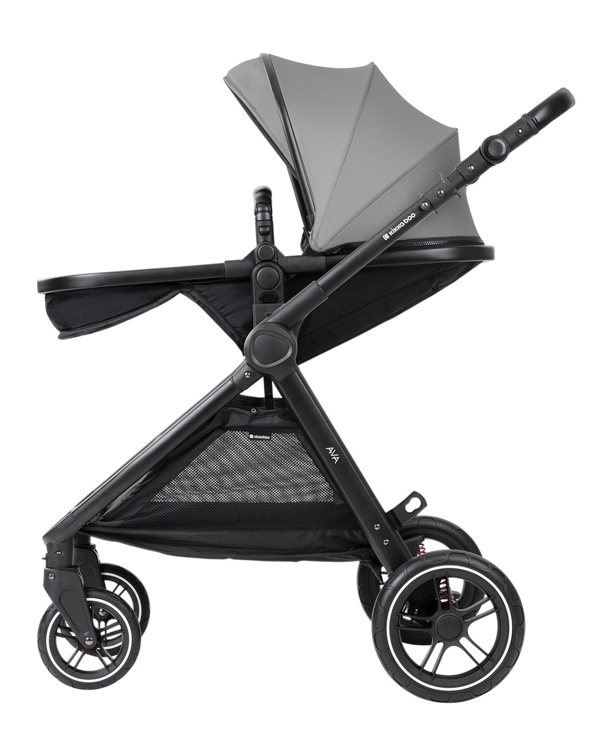Kikkaboo Комбинирана количка 3в1 с кош за новородено Ava Grey - Image 19