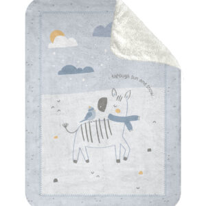 Kikkaboo Супер меко бебешко одеяло с шерпа 110/140 см Stripy Friends