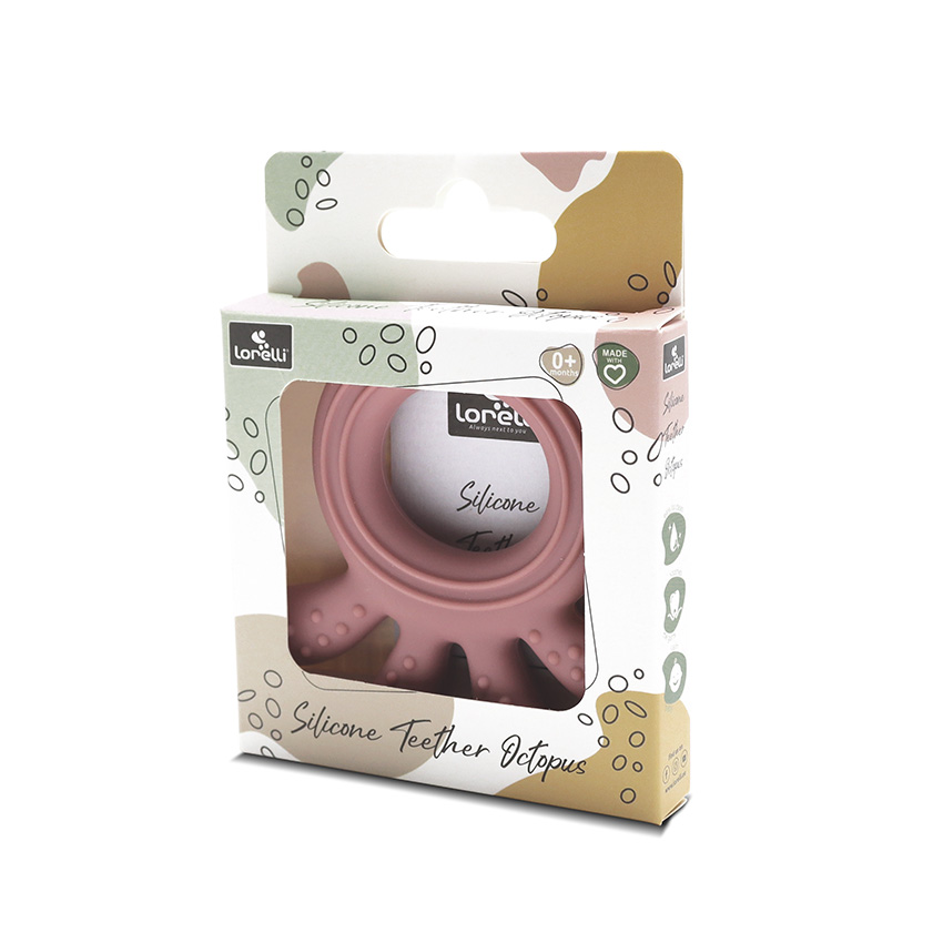 Lorelli Premium СИЛИКОНОВА ГРИЗАЛКА ОКТОПОД NATURAL DEEP PINK - Image 3