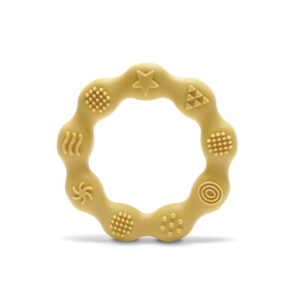 СИЛИКОНОВА ГРИЗАЛКА РИНГ NATURAL YELLOW