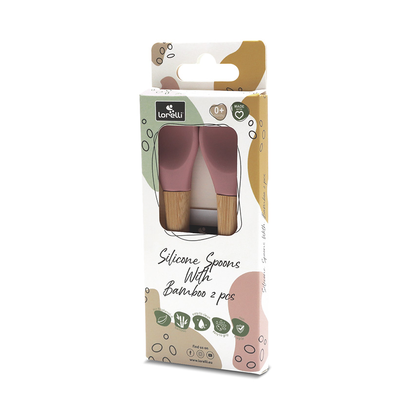 NATURAL СИЛИКОНОВИ ЛЪЖИЧКИ С БАМБУК 2БР NATURAL DEEP PINK - Image 3