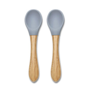 NATURAL СИЛИКОНОВИ ЛЪЖИЧКИ С БАМБУК 2БР NATURAL GREY