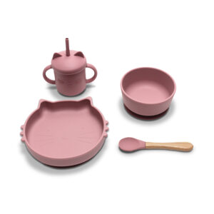 Lorelli Premium СИЛИКОНОВ СЕТ ЗА ХРАНЕНЕ 4 ЧАСТИ NATURAL DEEP PINK