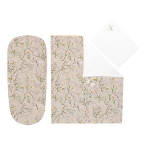 Kikkaboo Бебешки спален комплект за количка 6 части Secret Garden Beige