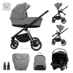 Lorelli Premium Д.КОЛИЧКА BIANCA GREY 3 В 1 до 22кг с кош за новор