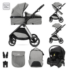 Lorelli Premium Д.КОЛИЧКА ASPEN GREY 3в1 до 22кг с трансформираща