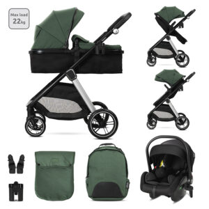 Lorelli Premium Д.КОЛИЧКА ASPEN GREEN 3в1 до 22кг с трансформираща