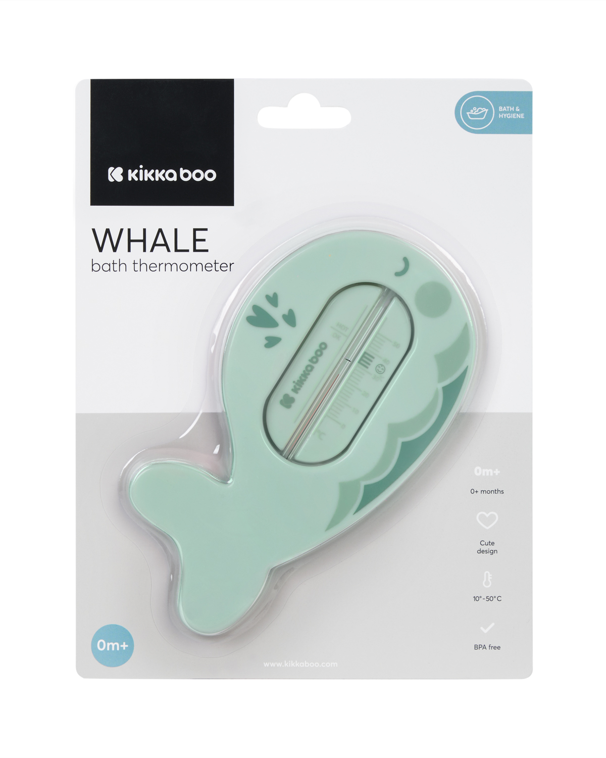 Kikkaboo Термометър за вода Whale Mint - Image 3