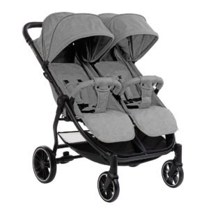 Kikkaboo Количка за близнаци Happy 2 Light Grey 2024