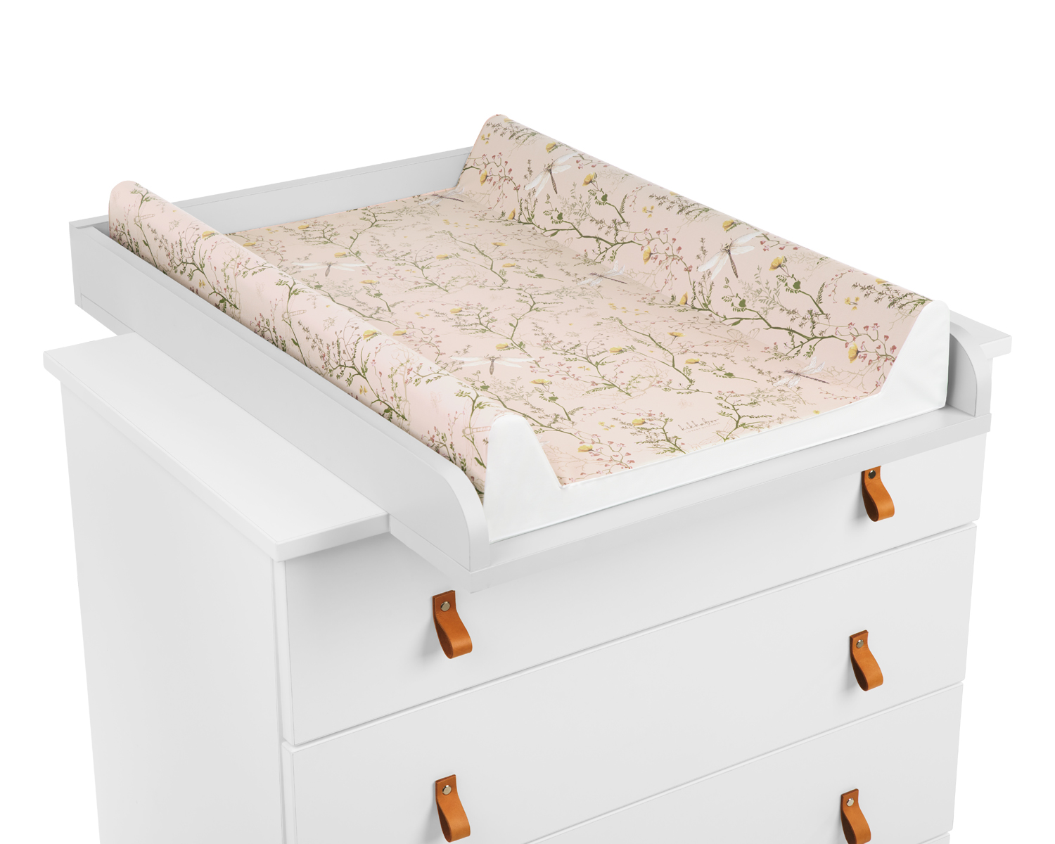 Kikkaboo Твърда PVC подложка за повиване 50х80см Secret Garden Beige - Image 4