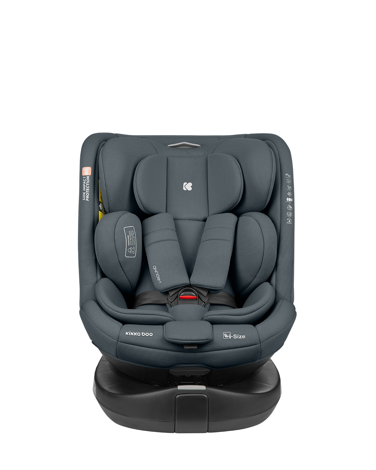 Kikkaboo Стол за кола 40-150 см i-Round i-SIZE Dark Grey - Image 4