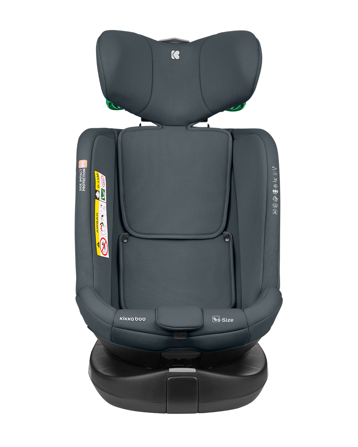 Kikkaboo Стол за кола 40-150 см i-Round i-SIZE Dark Grey - Image 6