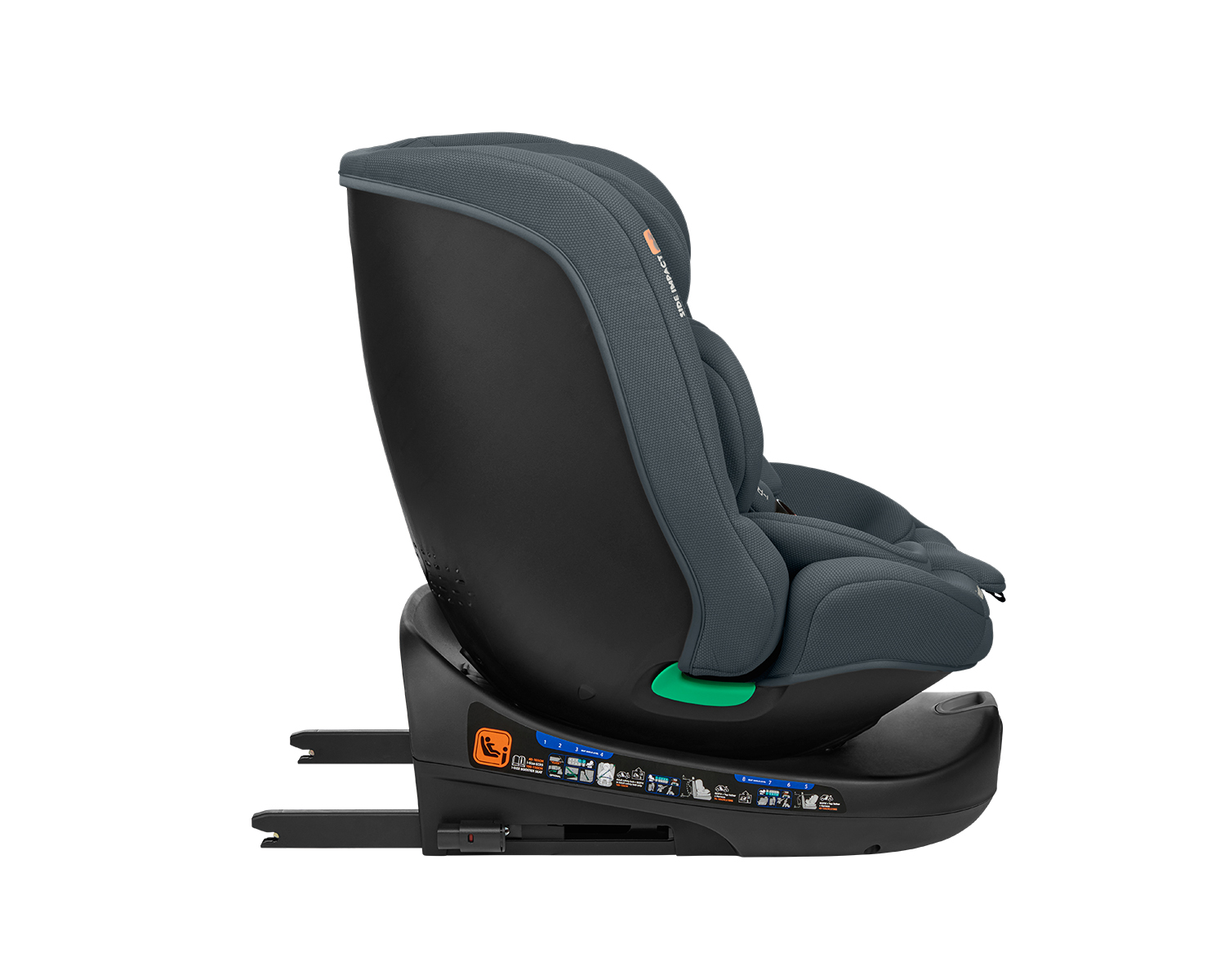 Kikkaboo Стол за кола 40-150 см i-Round i-SIZE Dark Grey - Image 9