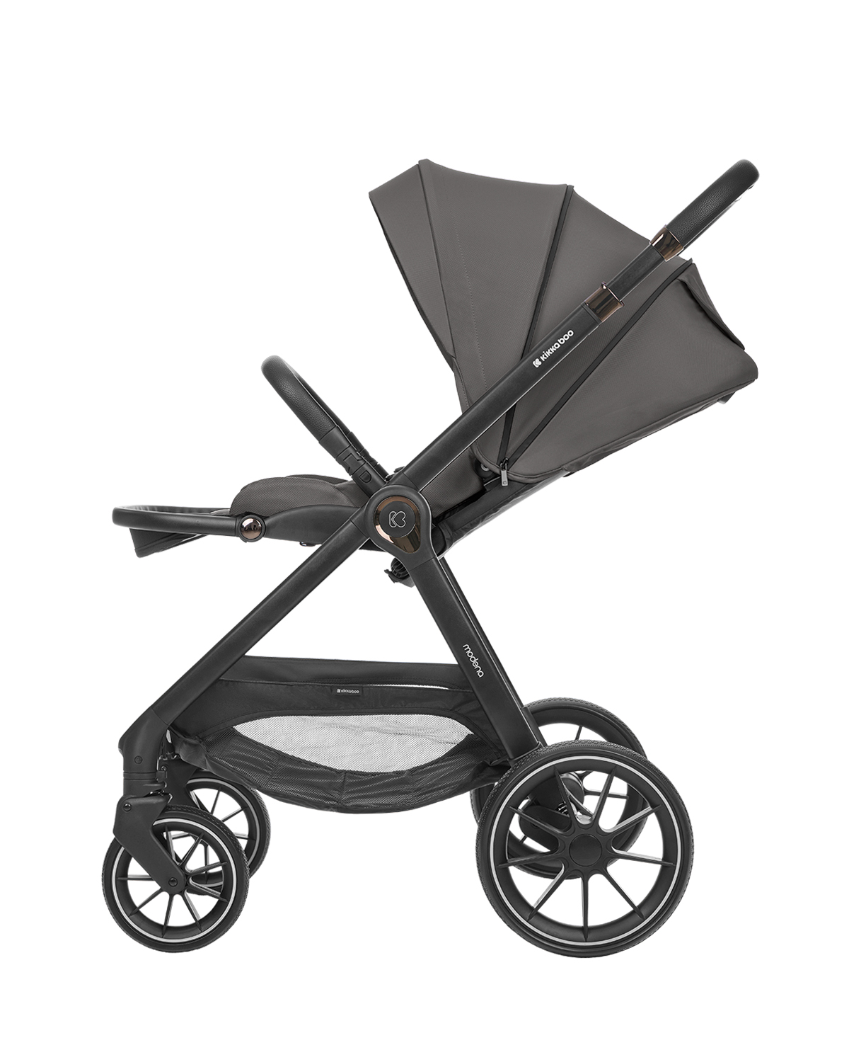 Kikkaboo Комбинирана количка 3в1 с кош за новородено Modena Dark Grey - Image 25