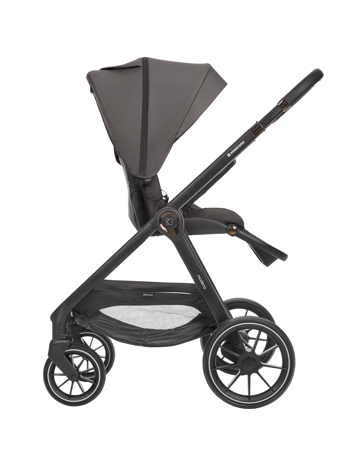 Kikkaboo Комбинирана количка 3в1 с кош за новородено Modena Dark Grey - Image 27