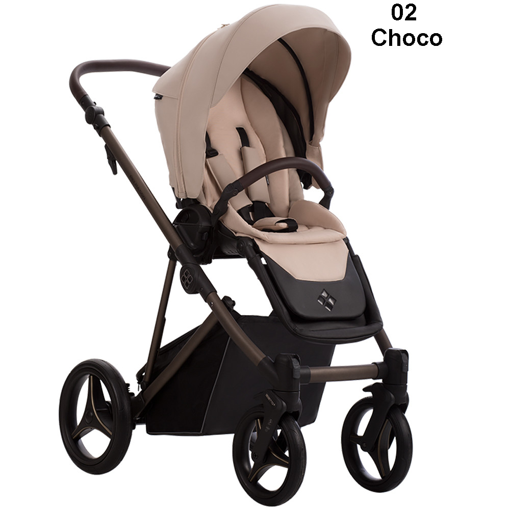Бебешка количка 2в1 Bebetto PELPASSO PRO - еко кожа 02 Choco - Image 2