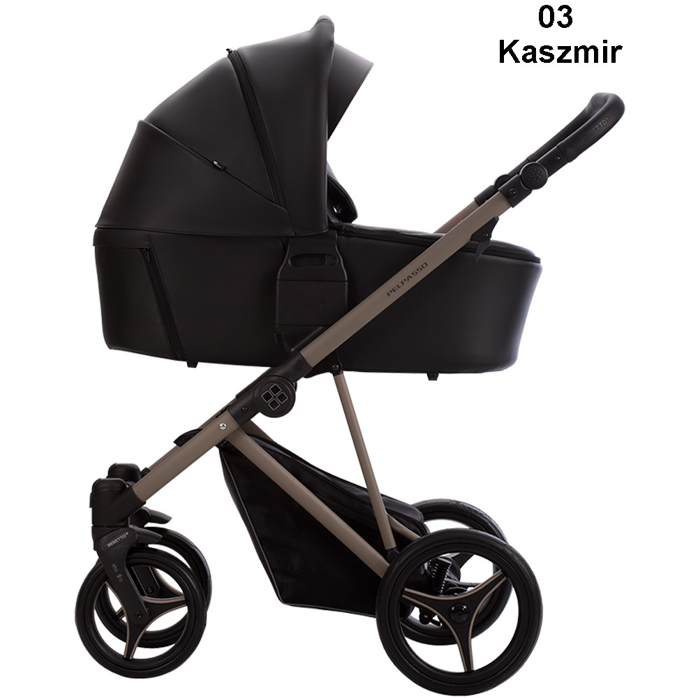 Бебешка количка 2в1 Bebetto PELPASSO PRO - еко кожа 03 Cashmere