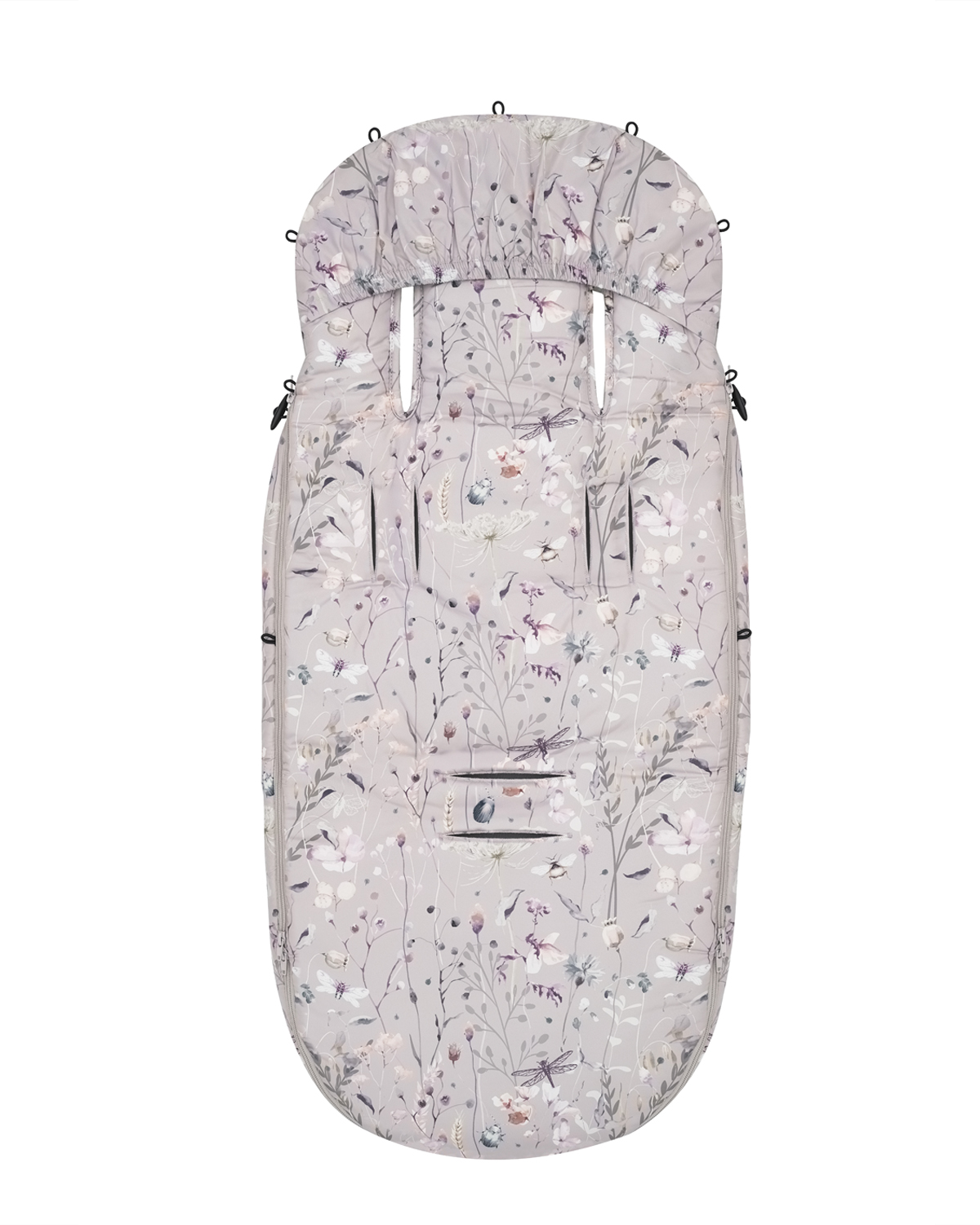 Kikkaboo Чувалче за количка Luxury Dreamy Fields Grey - Image 9