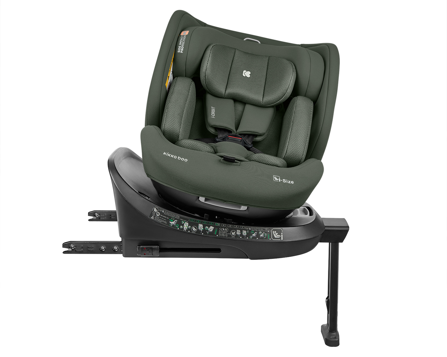 Kikkaboo Стол за кола 40-150 см i-Orbit i-SIZE Army Green 2026 - Image 4