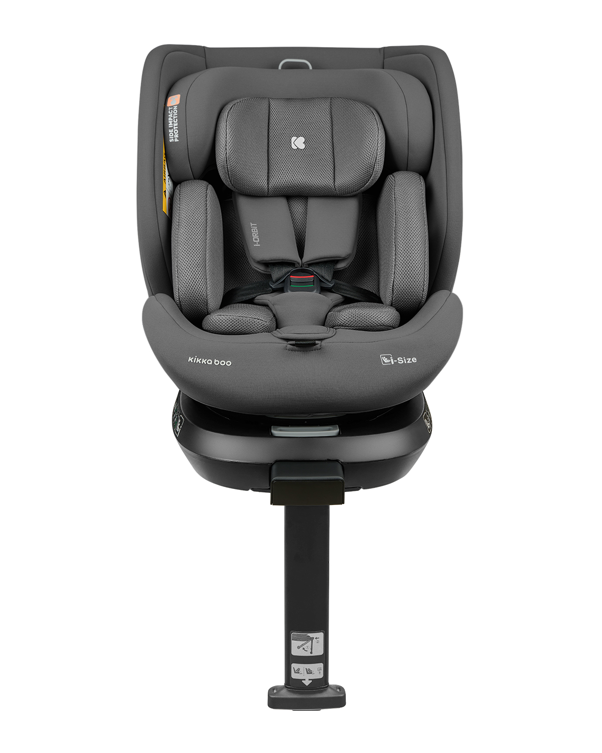 Kikkaboo Стол за кола 40-150 см i-Orbit i-SIZE Dark Grey 2026 - Image 2
