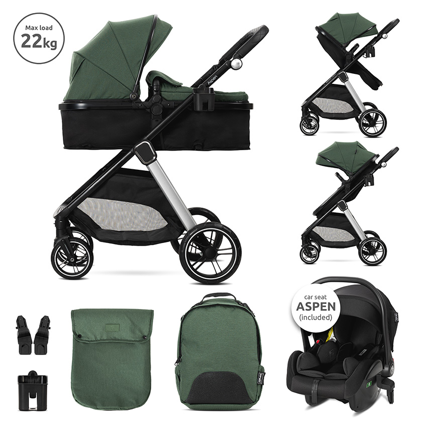 Д.КОЛИЧКА ASPEN GREEN 3в1 до 22кг с трансформираща - Image 9
