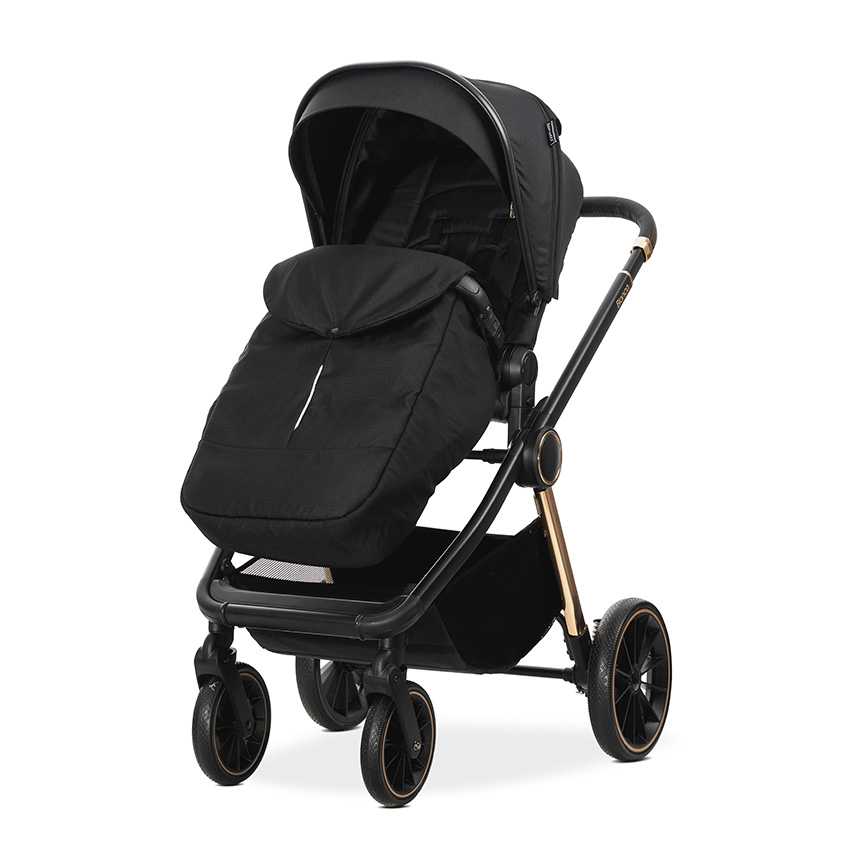 Lorelli Premium Д.КОЛИЧКА BIANCA BLACK 2 В 1 до 22кг + АДАПТОРИ - Image 3