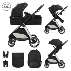 Lorelli Premium Д.КОЛИЧКА ASPEN BLACK 2в1 до 22кг с трансформираща
