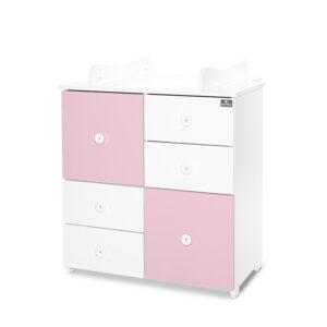 Lorelli Classic ШКАФ  ЦВЯТ БЯЛО/ORCHID PINK-2BOX
