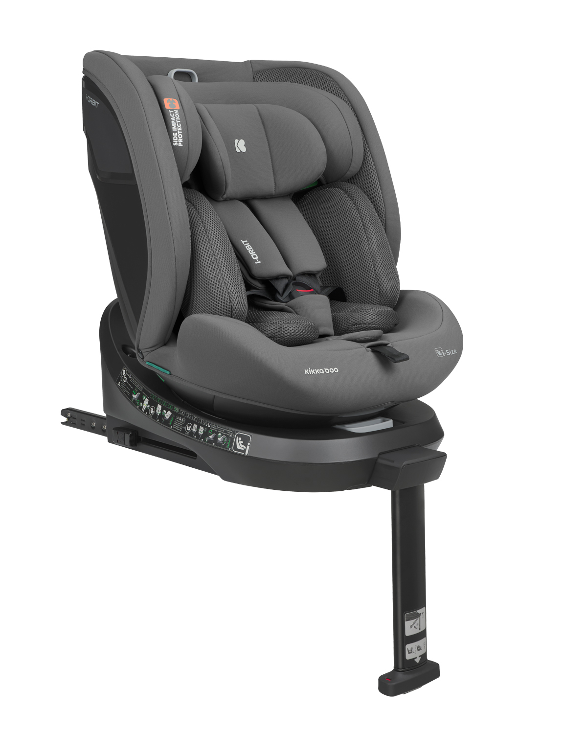 Kikkaboo Стол за кола 40-150 см i-Orbit i-SIZE Dark Grey 2026 - Image 5