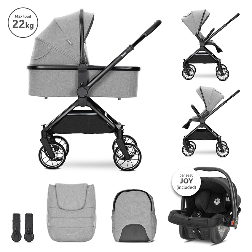 Д.КОЛИЧКА REYA 3in1 GREY с реверсивна дръжка - Image 24