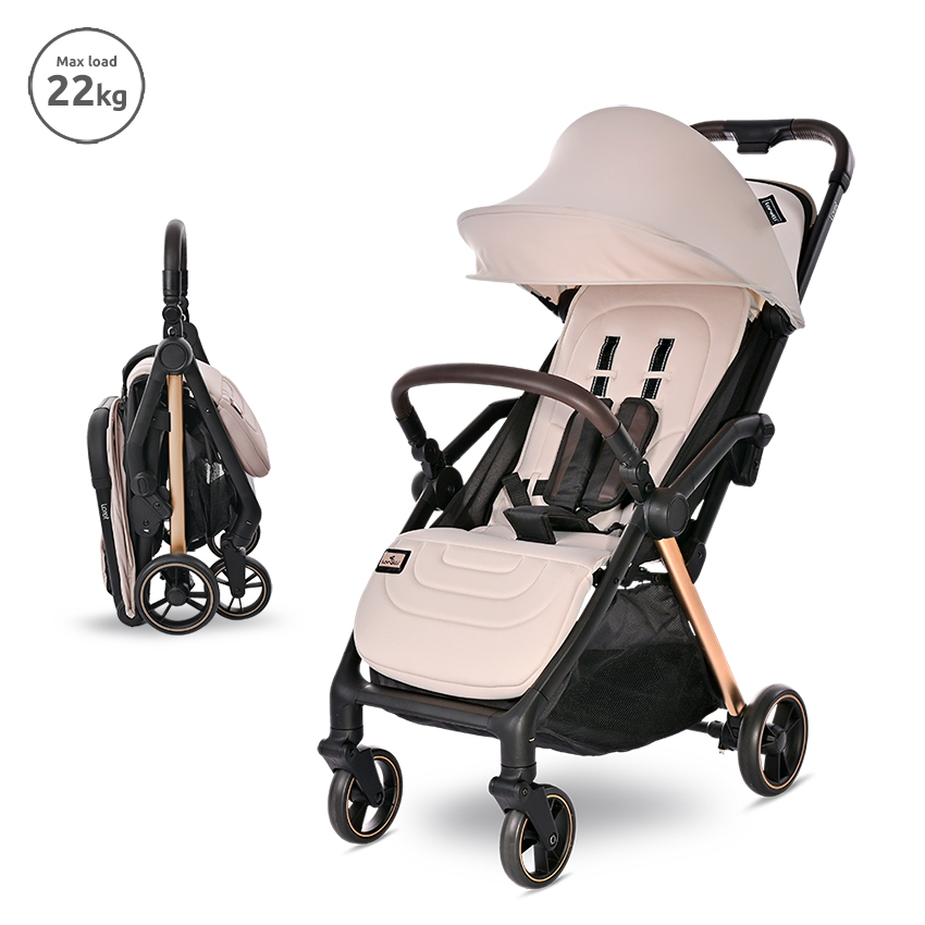 Lorelli Premium Д.КОЛИЧКА LORET до 22 кг АВТОМАТИЧНО СГЪВАНЕ BEIGE - Image 5