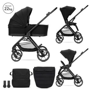 Lorelli Premium Д.КОЛИЧКА VENICE BLACK 2в1 до 22 кг с кош за новор