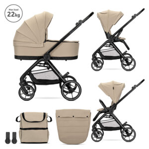 Lorelli Premium Д.КОЛИЧКА VENICE BEIGE 2в1 до 22 кг с кош за новор