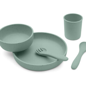 Kikkaboo Сет за хранене 5 части Platinum Silicone Sage