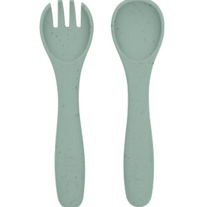 Kikkaboo Сет вилица и лъжица Platinum Silicone Sage