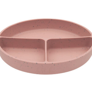 Kikkaboo Чиния с отделения и вакуумно дъно Platinum Silicone Blush