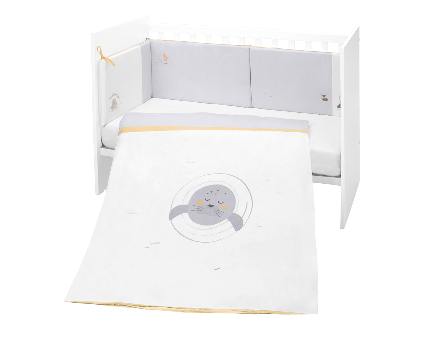 Kikkaboo Бебешки спален комплект 2 части EU style 60/120 Seally Me - Image 15