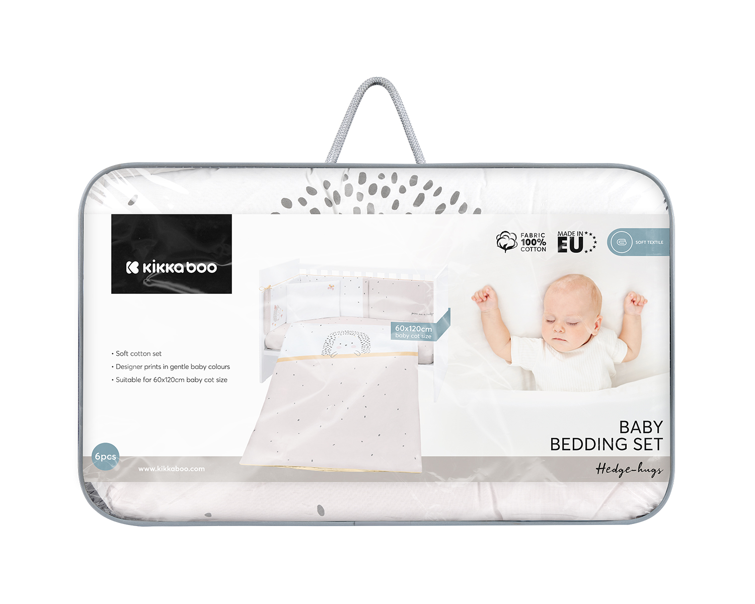 Kikkaboo Бебешки спален комплект 2 части EU style 60/120 Hedge-hugs - Image 7