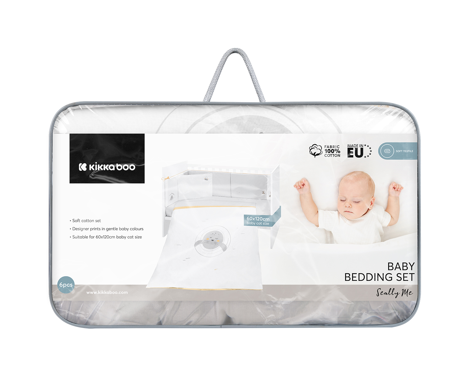 Kikkaboo Бебешки спален комплект 2 части EU style 60/120 Seally Me - Image 7