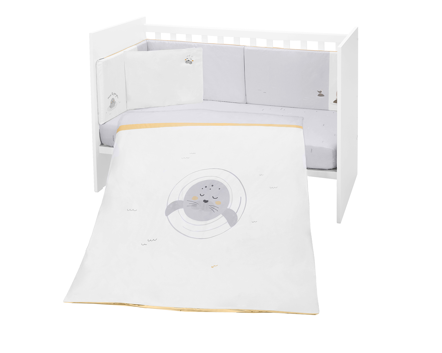 Kikkaboo Бебешки спален комплект 2 части EU style 60/120 Seally Me - Image 12