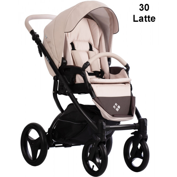 Бебешка количка 2в1 Bebetto Luca Pro - еко кожа 30 LATTE - Image 3