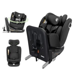 Lorelli Premium СТОЛ ЗА КОЛА AURIGA BLACK i-Size 40-150 CM ISOFIX,