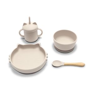 Lorelli Premium СИЛИКОНОВ СЕТ ЗА ХРАНЕНЕ 4 ЧАСТИ NATURAL BEIGE