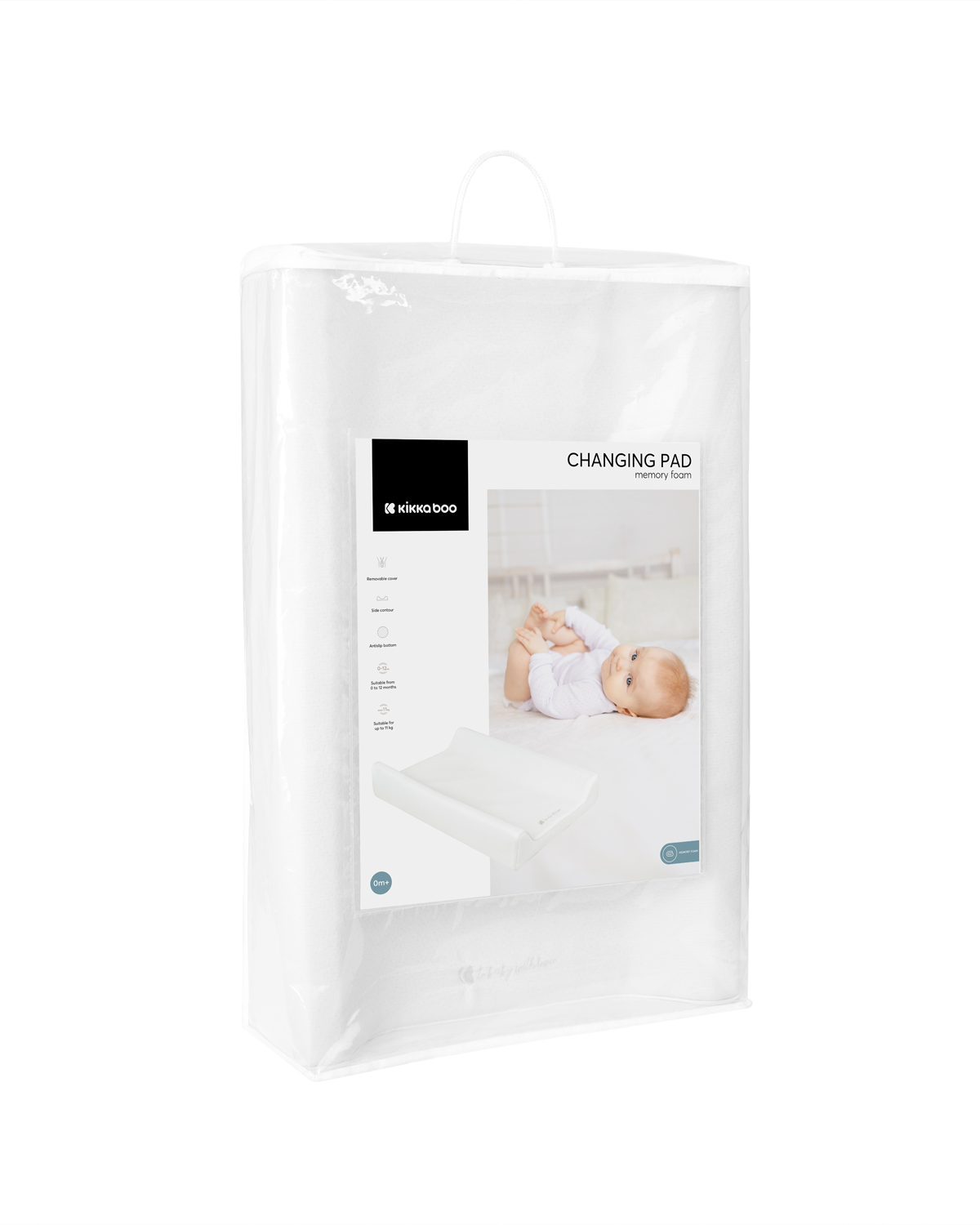 Kikkaboo Мемори подложка за повиване Airknit White - Image 2