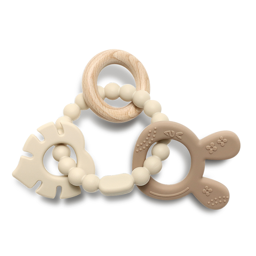 СИЛИКОНОВА ГРИЗАЛКА С БУК ЗАЙЧЕ NATURAL BEIGE - Image 3