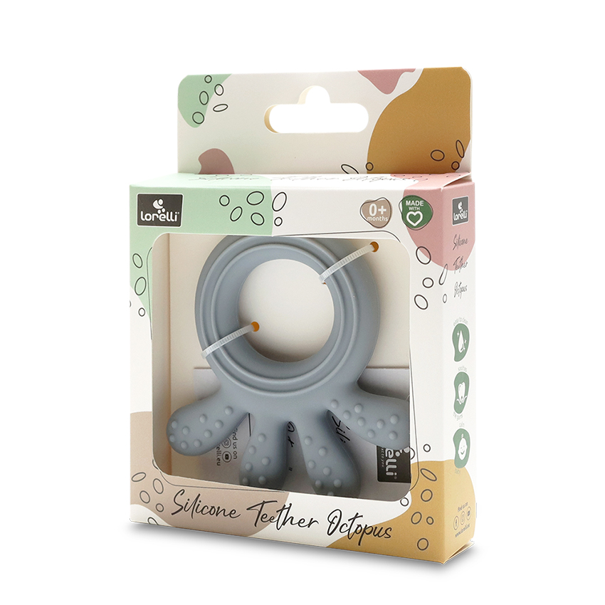 СИЛИКОНОВА ГРИЗАЛКА ОКТОПОД NATURAL GREY - Image 4