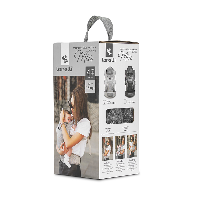Lorelli Premium MIA GREY БЕБЕШКА ЕРГОНОМИЧНА РАНИЦА/КЕНГУРУ - Image 5