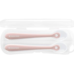 Kikkaboo Лъжици силиконови в кутия 2бр Blush