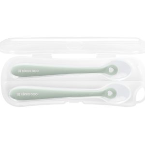 Kikkaboo Лъжици силиконови в кутия 2бр Sage