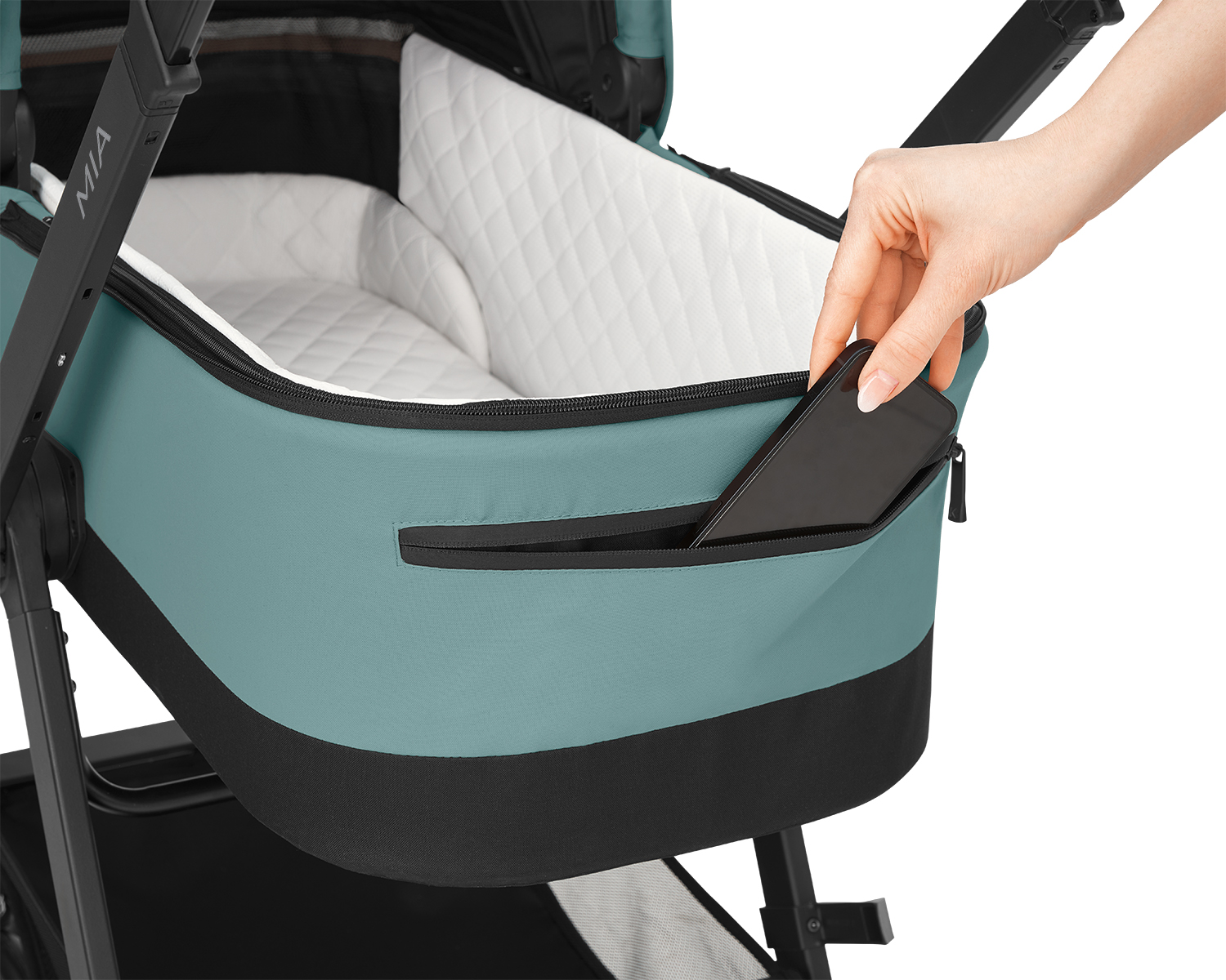 Kikkaboo Комбинирана количка 3в1 с кош за новородено Mia Mint 2026 - Image 8